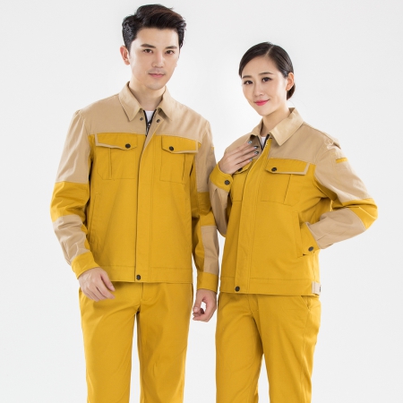 秋季工程服黄拼驼色AC20-4